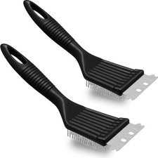 2 in 1 Edelstahl f??r Grillb??rste mit Schaber f??r gleichbleibende Leistung