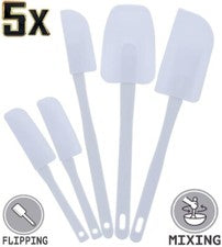 5 piezas espátulas flexibles cocina hornear mezcla glaseado tazón raspador utensilio de cocina