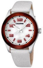 Calypso K5653 Reloj de Mujer Cuarzo Analógico con Cuero/Pulsera Textil