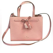 Bolso pequeño Kate Spade Hayes, bandolera, cuero pilado, rosa té