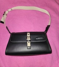 Hermoso Bolso de Mano Mario Valentino para Mujer Bolso de Hombro de Cuero Negro Aprox 10x7