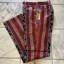 NUEVO CON ETIQUETAS STP-190 Prestige Hombres Multicolor Diseñador Griego Llave Pantalones Talla 36