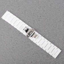 Correa de reloj de cerámica de boca plana de moda para hombres accesorios de cerámica blanca