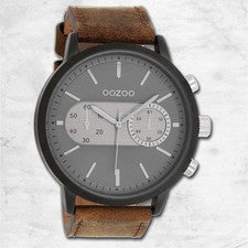 Oozoo Reloj Hombre Relojes Analógico Cuero Marrón UOC9057A
