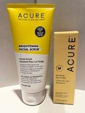 Exfoliante facial iluminadora Acure 6FL OZ crema de día exfoliante y calmante 1,7 fl oz