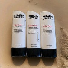 Champú suavizante para el cuidado del color complejo de 3 queratina 13,5 OZ cada color seguro para el cuidado del cabell