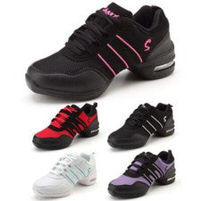 Mujeres Damas Deportivas Baile Entrenadores Zapatos Amortiguación Correr Zapatilla Plana Gimnasio Talla