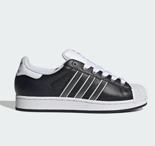 ZAPATOS PARA HOMBRE ADIDAS ORIGINALES SUPERSTAR II JQ3209 NEGROS NUEVOS ESTILO CUERO BLANCO