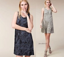 Nuevo USA VOCAL Mujer CRISTAL NEGRO TOPO TIE DYE BLING VESTIDO TÚNICA S M L XL