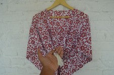 Vestido corto caftán estampado Pinkcity 100 % algodón 100 % GRATIS DE TARIFAS✅ ¡0 % CARGA SK-28!