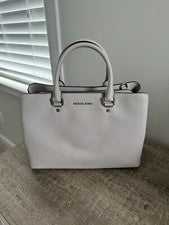 Bolso Bandolera Michael Kors Mujer LG Savannah Cemento Cuero Saffiano
