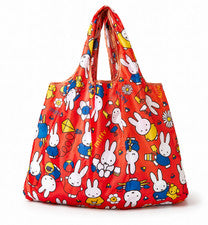 Bolso de Mano Kawaii Estilo Miffy Naranja Conejo 2 Vías GRANDE Mercado Plegable Impermeable