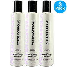 Champú Peter Coppola Rubio Púrpura Fórmula Tonificante y Limpiadora 12 fl oz Paquete de 3