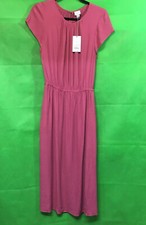 Vestido para mujer manga corta cintura ceñida - Un nuevo día, rosa S
