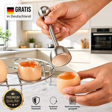 Cabezal de huevos abridor de huevos acero inoxidable cortador de huevos Egg Topper abridor de huevos herramienta cortado