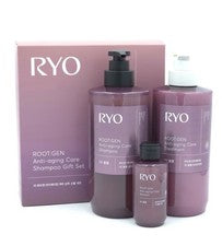 RYO Root:Gen Set de Tratamiento de Champú Cuidado Antienvejecimiento Pérdida de Cabello Volumen 3D K-Beauty