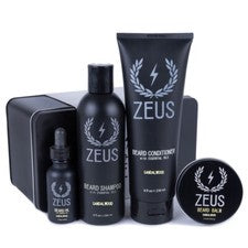 Kit de aseo Zeus Beard Premium para el cuidado de la barba aroma a sándalo
