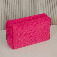 Nuevo ULTA Maquillaje Cuidado de la Piel Bolsa de Viaje Cremallera Rosa Estuche Sherpa 7.5"x5"x2.5"
