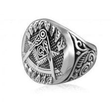 Anillo de plata MASÓN sello templario amuleto 925 masón masón orden logia rm1