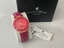 NUEVO Reloj Unisex Con Etiquetas de Jacques du Manoir RC.102 Rojo 100% Autenticidad