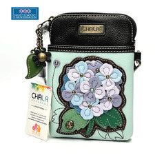 BOLSO BANDOLERA BOLSO BANDOLERA FLOR HORTENSIA AZUL CHALA
