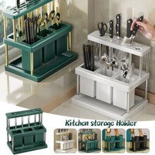 Soporte para cubiertos de cocina cuchara tenedor palillo estante de almacenamiento utensilios caja organizadora