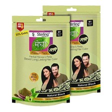 Polvo para el cuidado del cabello Mehandi 45 g – Megha Mehandi para hombres y mujeres 1 cepillo para el cabello gratis