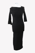 Vestido mujer Pinko talla 36 negro NUEVO maxi vestido elegante vestido largo
