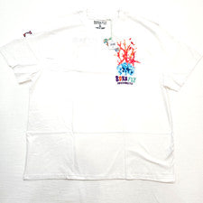 Camiseta para hombre Born Fly grande y alta blanca verde azulado diseño multicolor gráfico 5XL