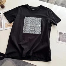 Camiseta Coach New York Monograma Logo Gráfico Negra Moda Unisex Reimpresión