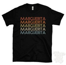 CAMISETA MARGUERITA ESTILO RETRO REPETIDO Hombre y Mujer Novedad Genial Nombre Regalo
