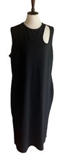 Vestido ajustado City Chic Peep talla grande para mujer talla X-grande - negro