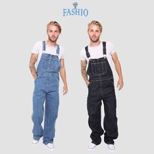 Para hombres Babero Mono Jean Peto Babero y Soporte Denim Overall Ropa de Trabajo Pantalones