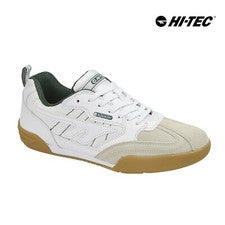 Zapatos deportivos Hi Tec Squash clásicos blancos con suela sin marcas Entrenadores de cancha