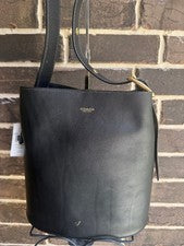Bolso Bucket Coach CCC23 Bleecker de cuero negro y bolsa extraíble nuevo con etiquetas