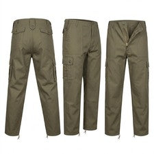 Pantalón Ejército Para Hombres US M65 Estilo Combate Militar Carga BDU Ranger Pantalón de Trabajo Oliva