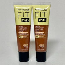 Maybelline Fit Me Hidratante Tintado Cobertura Natural, Maquillaje Facial 370 Lote de 2