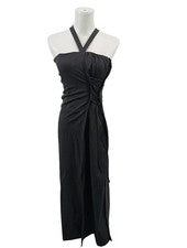 Vestido de tirantes mujer Zara vestido de verano elegante negro talla 34 poliéster lana