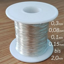Alambre de cobre 10M-100M plateado Ø 0,03-2 mm alambre de plata con núcleo de cobre joyería