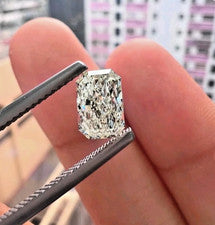 Piedra preciosa para joyería 2 quilates corte radiante D-E color VVS1 musgo diamante 7x9 mm