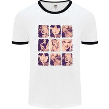 Marilyn Collage Celebridad Moda Camiseta Ringer Para Hombre