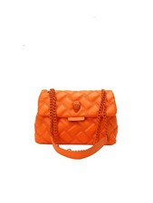 Lindo bolso de hombro elegante con diseño acolchado para mujer, bandolera con correa de cadena de moda