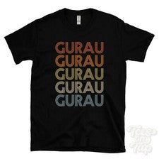 CAMISETA GURAU ESTILO RETRO REPETIDO Hombre y Mujer Novedad Genial Nombre Regalo