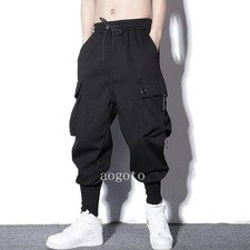 Pantalones Hombres Pantalones Carga Hip Hop Exterior Largo Pantalón Moda Bolsillo Pantalones deportivos