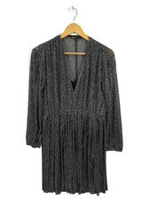 Vestido envolvente mujer Maje verde plata melange elegante talla 40 poliéster metal