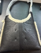Bolso/cartera de hombro Coach Brooklyn 28 de piel de oveja negro natural nuevo con etiqueta