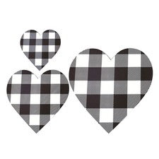 Colgante de madera en forma de corazón decoración hogar con elementos para decoración de salón 3 piezas