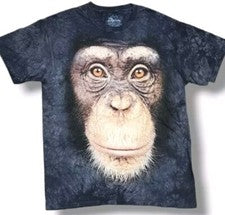 Camiseta para hombre The Mountain L grande chimpancé cara gigante primate tie dye AOP NUEVA NUEVA CON ETIQUETAS