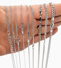 Collar cadena plata 925 bordillo joyería italiana regalo