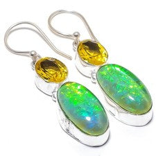 Pendiente de joyería de plata esterlina 925 con piedras preciosas de...